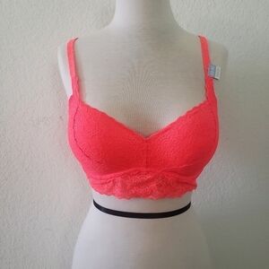 New Pink Lace push up bralette Sz S (D-DD)